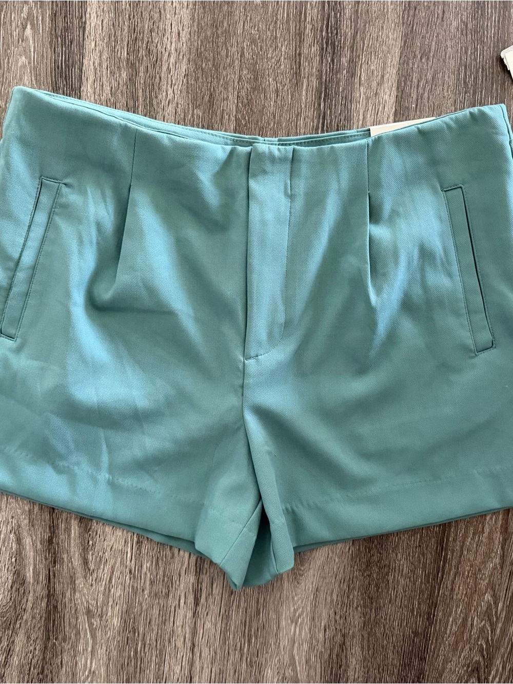 a new day Teal High Waist Tailored Shorts